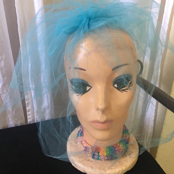 Vintage 1950s  Bride blusher birdcage veil main image 5